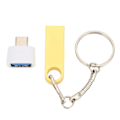 Pikkukuva 1 / 8: USB-muistitikku Usb2.0 TypeC Matkapuhelimen Tietokoneen Kaksoiskäyttöinen U-levy Nopea Salamannopeus Avaimenperällä (64 Gt Kulta)