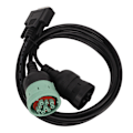 Miniatyrbild 8 av 8: Högflexibilitetskabel för diagnostisk adapter för lastbil: DB15 till 6P J1708 & 9P J1939, Plug and Play (402048)