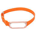 Miniatyrbilde 1 av 8: Remm med metallspenne for Xiaomi Mi Band 6/5 NFC Myk silikon armbånd Oransje