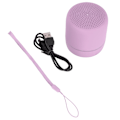 Pikkukuva 8 / 8: Kannettava Bluetooth 5.0 -kaiutin Bass Stereo 280Hz‑16KHz Mini Matkakaiutin Ulkokäyttöön Vaaleanpunainen