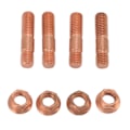 Miniatyrbillede 4 af 8: 43 mm Turbo Stud Bolt Sæt M10x1,5 Stållegering Høj Styrke Rustfri til T3 T4 T5 T6 Turbolader