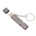 Miniatyrbillede 3 af 8: Whistle USB-nøglehuller i aluminium, vandtæt USB-flashdrev, USB2.0 Flash-hukommelseskort med nøglering, sort, 256 GB