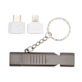 Miniatyrbillede 2 af 8: Whistle Flash Drive SOS Udendørs Vandafvisende USB3.0 120dB Lyd Multifunktionel Zink Legering U Disk med Nøglering til Computer 32GB Sort