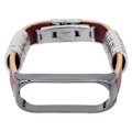 Miniatyrbillede 4 af 8: Retro Læder Armbånd til Xiaomi Mi Band 5/6 NFC Mode Retro Læder Urrem Brun Sort