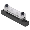 Miniatyrbillede 6 af 8: 12-48V 150A 4-terminal samleskinne jordstrømsfordeling batterisamlingsblok til biler lastbiler autocampere marinebåde sort