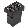 Miniatyrbillede 3 af 8: Biloplader Socket QC 3.0 Hurtig Opladning 12‑24V Spændingsdisplay til Biler Motorcykler Autocampere