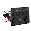Miniatyrbillede 6 af 8: Effektiv vandtæt marin afbryderpanel med 5-cifret voltmeter til campingvogne