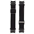 Miniatyrbillede 8 af 8: Urremærke Elastisk Nylon Flettet Justerbar Håndledsrem Armbånd Urrem til Galaxy Watch 4 Sort