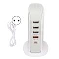 Pikkukuva 1 / 8: Puhelimen lataustelineadapteri USB-latausasema Moniporttinen lataustorni Teline Nopea lataus matkapuhelimelle EU-pistoke