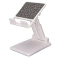 Miniatyrbilde 2 av 8: Mobiltelefonstativ Justerbar Høyde Vinkel Foldbar Hvit Skrivebord Mobiltelefonholder for Maksimalt 12,9 tommers Tablet