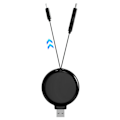 Miniatyrbilde 2 av 8: 3 i 1 Ladekabel Uttrekkbar Design Liten Bærbar Multi Ladekabel for Hjemmebil Svart