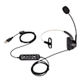 Miniatyrbild 2 av 8: H360‑USB‑3 Telefonheadset Svart Volymjustering Mute Enkelsidig Hörlur med USB-kontakt för Call Center