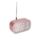 Miniatyrbild 7 av 8: Väckarklocka Radio Multifunktionell FM Digital Radio Väckarklocka med Bluetooth-högtalare för Hem Sovrum Roséguld
