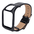 Miniatyrbild 3 av 8: Smartwatch-armband i retro-läder för TOMTOM Runner3 Adventurer Svart