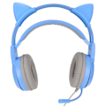 Miniatyrbild 5 av 8: SYG25 Spelheadset med kattöron USB+3,5 mm-kontakt Spelhörlurar Stöder volymjustering Mikrofonavstängning (blå)