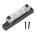 Miniatyrbillede 1 af 8: 12-48V 150A 4-terminal samleskinne jordstrømsfordeling batterisamlingsblok til biler lastbiler autocampere marinebåde sort