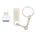 Miniatyrbilde 1 av 8: USB Flash Disk Usb2.0 TypeC Mobiltelefon Datamaskin Dobbelt Bruk U Disk Høyhastighets Flash-stasjon med nøkkelring (256 GB Sølv)