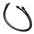 Miniatyrbild 3 av 8: Mini SAS-kabel 24 Gbps snabb överföring SATA/ATA-gränssnitt 0,5 m längd SFF8654 8I till 2xSFF8654 4I-kabel