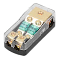 Miniatyrbillede 4 af 8: 1 ind 2 ud 0/4 AWG til 4/8 AWG lydstrømsikringsholderboks med gennemsigtigt dæksel til bil lastbilbåd RV