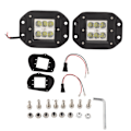 Miniatyrbilde 1 av 8: 1 Par DC 12‑24V Off Road LED Kjørelys IP67 Vanntette 4W Høy Lysstyrke Flomlys Pods Erstatning for Polaris Sportsman