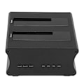 Miniatyrbilde 5 av 8: USB3.0 Ekstern Harddisk Dockingstasjon Kopiering Offline Kloningsfunksjon Dobbel Bay HDD Dockingstasjon 100V til 240V EU Plugg