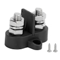 Miniatyrbillede 1 af 8: DC 48V Samleskinne Terminalblok 5/16in M8 Isolerede Dobbelte Positive Strømfordelingsforbindelsesbolte med Afstandsstykke Sort