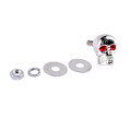 Miniatyrbillede 3 af 8: 4 stk. 3D Skelet Motorcykel Nummerplade Skruefastgørelser