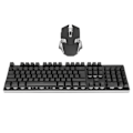 Miniatyrbild 8 av 8: RGB Tangentbord Mus Combo LED Bakgrundsbelyst Uppladdningsbart 2000mAh Batteri 7D 3200DPI Möss Trådlöst Tangentbord Mus Set för PC Gamer