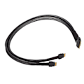 Pikkukuva 4 / 8: Mini SAS -kaapeli 24 Gbps nopea tiedonsiirto SATA/ATA-liitäntä 0,5 m pituus SFF8654 8I - 2xSFF8654 4I kaapeli