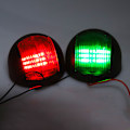 Miniatyrbillede 4 af 8: 2 stk. Signallampe Rød Grøn LED Vandtæt Båd Navigationslys 12V 24V Sort