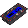 Miniatyrbillede 5 af 8: Batterimåler Lysalarm LCD Display Sikker Batterikapacitet Spændingsmåler til Elbil 12‑84V Blåt Lys