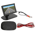 Miniatyrbillede 2 af 8: Foldbar HD IPS-skærm til bilbackupmonitor, universel tovejs videoindgang til lastbiler