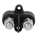 Miniatyrbillede 7 af 8: DC 48V Samleskinne Terminalblok 5/16in M8 Isolerede Dobbelte Positive Strømfordelingsforbindelsesbolte med Afstandsstykke Sort