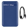 Miniatyrbilde 1 av 8: Ekstern HDD-kabinett 2.5in USB3.0 SATA3.0 Plug and Play HDD-kapsling Støtter 3TB Kapasitet med LED-indikator for Windows Blå