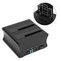 Miniatyrbilde 4 av 8: USB3.0 Ekstern Harddisk Dockingstasjon Kopiering Offline Kloningsfunksjon Dobbel Bay HDD Dockingstasjon 100V til 240V EU Plugg