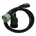 Miniatyrbild 4 av 8: Högflexibilitetskabel för diagnostisk adapter för lastbil: DB15 till 6P J1708 & 9P J1939, Plug and Play (402048)