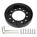 Miniatyrbillede 1 af 8: Ratadapter Sort Plade CNC Aluminiumlegering til Logitech G25 G27 G29 G920 13 14in Rat 73mm/2.87in