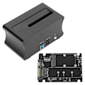 Miniatyrbilde 5 av 8: USB 3.0 til SATA Ekstern Harddisk Dockingstasjon Enkel Disk 5Gbps Aluminiumlegering Kopifunksjon HDD Dock 100‑240V EU Plugg