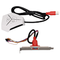 Miniatyrbild 6 av 8: Extern strömbrytare Vattentät Aerodynamisk Båge Design Dubbla USB-överföringsportar Desktop Mobilbrytare