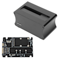 Miniatyrbilde 4 av 8: USB 3.0 til SATA Ekstern Harddisk Dockingstasjon Enkel Disk 5Gbps Aluminiumlegering Kopifunksjon HDD Dock 100‑240V EU Plugg