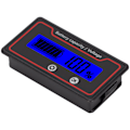 Miniatyrbillede 8 af 8: Batterimåler Lysalarm LCD Display Sikker Batterikapacitet Spændingsmåler til Elbil 12‑84V Blåt Lys
