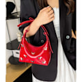 Miniatyrbillede 3 af 4: 2024 Oversized Bucket Tote Taske Mode Stor Kapacitet Crossbody Taske Dametaske red
