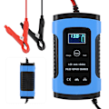Miniatyrbillede 8 af 8: Intelligent 12V/6A motorcykelbatterilader - digitalt display, reparationsværktøj [EU-stik]