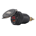 Miniatyrbilde 7 av 8: USB Billader QC3.0 PD Port Hurtiglading Strømadapter Lader for 1 2 3 Serie DC12 til 24V EU Grensesnitt Rød