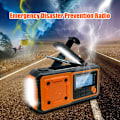 Miniatyrbild 2 av 8: Bärbar Nödradio Utomhus Handvev Radio Vind Upp Ficklampa Radio 4000mAh Power Bank Väderradio för Camping Vandring