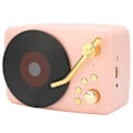 Pikkukuva 3 / 8: Bluetooth-kaiutin Stereo USB-lataus Retro-levysoittimen muotoilu Kannettava Mini Langaton Kaiutin Kotijuhliin Matkustamiseen Vaaleanpunainen