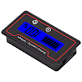 Miniatyrbillede 7 af 8: Batterimåler Lysalarm LCD Display Sikker Batterikapacitet Spændingsmåler til Elbil 12‑84V Blåt Lys
