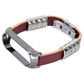 Miniatyrbild 8 av 8: Retro Läder Armband för Xiaomi Mi Band 5/6 NFC Mode Retro Läder Armbandsur Brun Svart