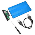 Miniatyrbillede 1 af 8: Ekstern Harddisk Kabinet USB 2.0 Interface til SATA 480Mbps Overførsel Aluminium Legering Materiale 2.5in Ekstern HDD Kabinet Blå