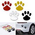Miniatyrbillede 3 af 7: 2 stk./sæt Bilmærkat Cool Design Pote 3D Dyr Hunde Fodaftryk Fodaftryk Mærkat Bilmærkater